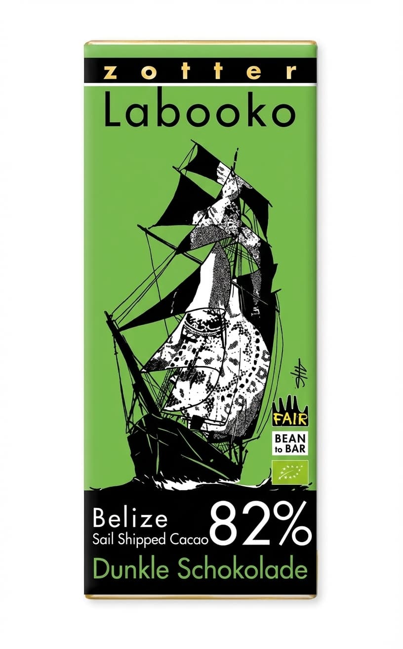 Labooko Belize Sail Shipped Cacao 82% by Zotter, Belize 82%
