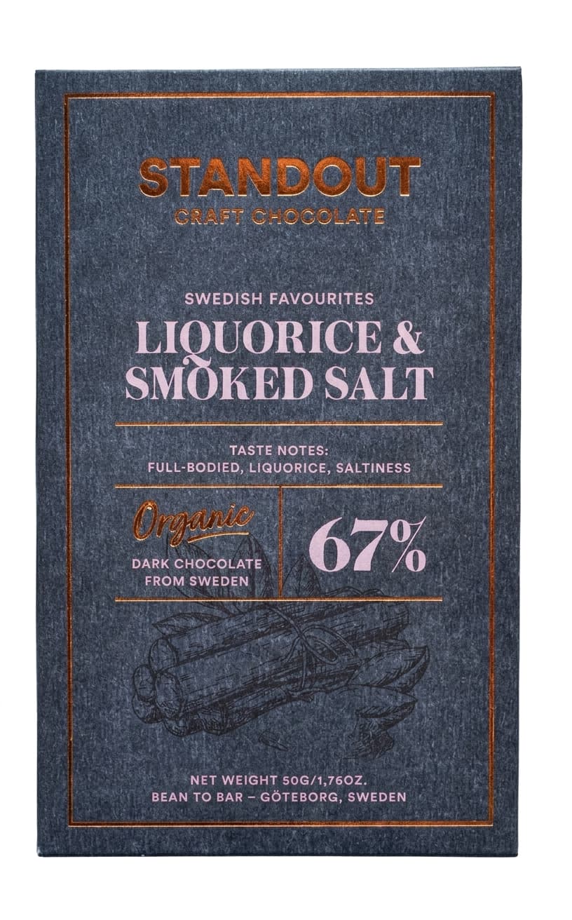 Liquorice & Smoked Salt by Standout Chocolate, Ecuador 67%