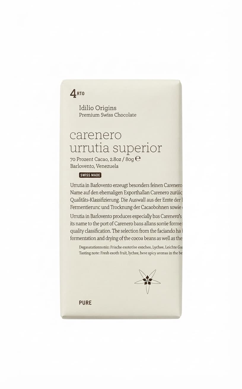 Carenero Urrutia Superior Pure 70% by Idilio Origins, Venezuela 70%